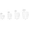 Glass Vase – SC38 – caramel – Collect series