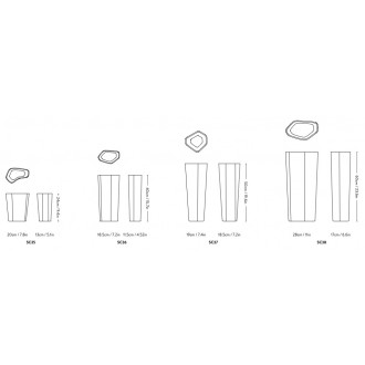 Glass Vase – SC37 – fumé – série Collect