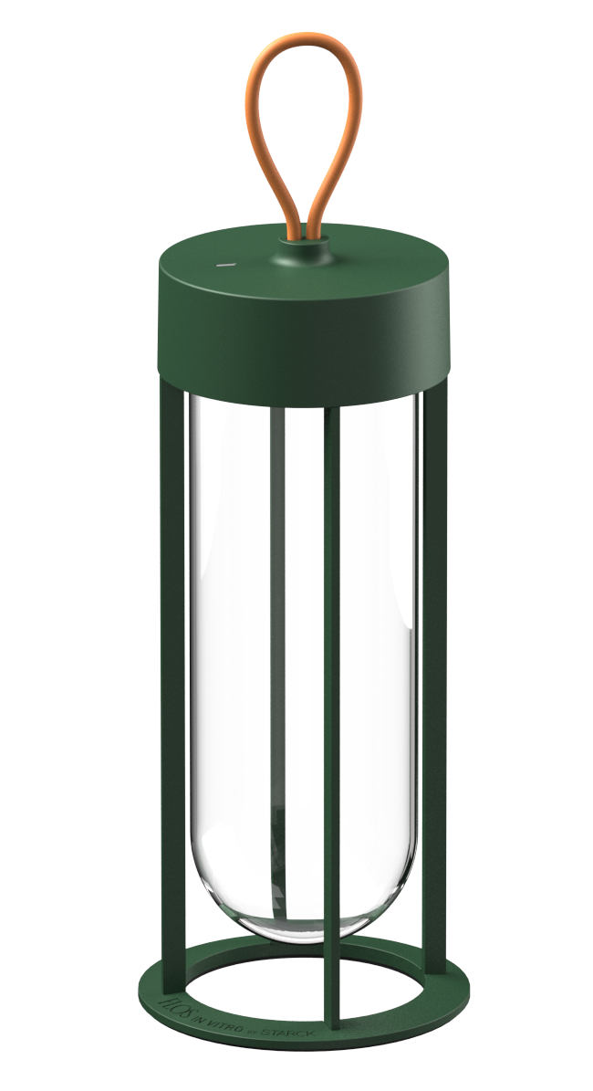 Lampe extérieur sans fil rechargeable In Vitro Unplugged LED Flos - vert