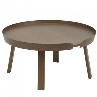 chêne teinté brun foncé – L – Table Around