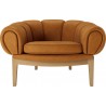 oak, Chamois leather 1708 - Croissant lounge chair