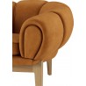 oak, Chamois leather 1708 - Croissant lounge chair