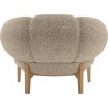 oak, Sahco Zero fabric 0012 Kvadrat - Croissant lounge chair