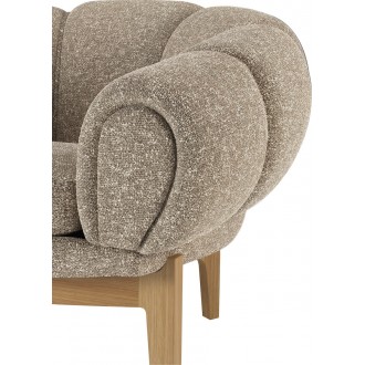 oak, Sahco Zero fabric 0012 Kvadrat - Croissant lounge chair