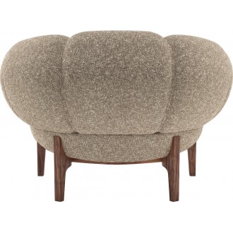 walnut, Sahco Zero fabric 0012 Kvadrat - Croissant lounge chair