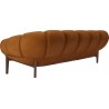 walnut, Chamois leather 1708 - Croissant 3-seater sofa