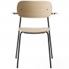 with armrests - natural oak / black frame - Co chair