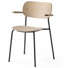 with armrests - natural oak / black frame - Co chair