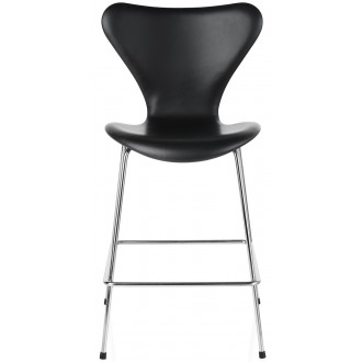 Essential black leather - Series 7 bar/counter stool