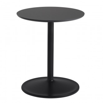 Black - Ø41cm, H48cm - Soft side table