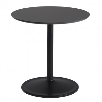 Black - Ø48cm, H48cm - Soft side table