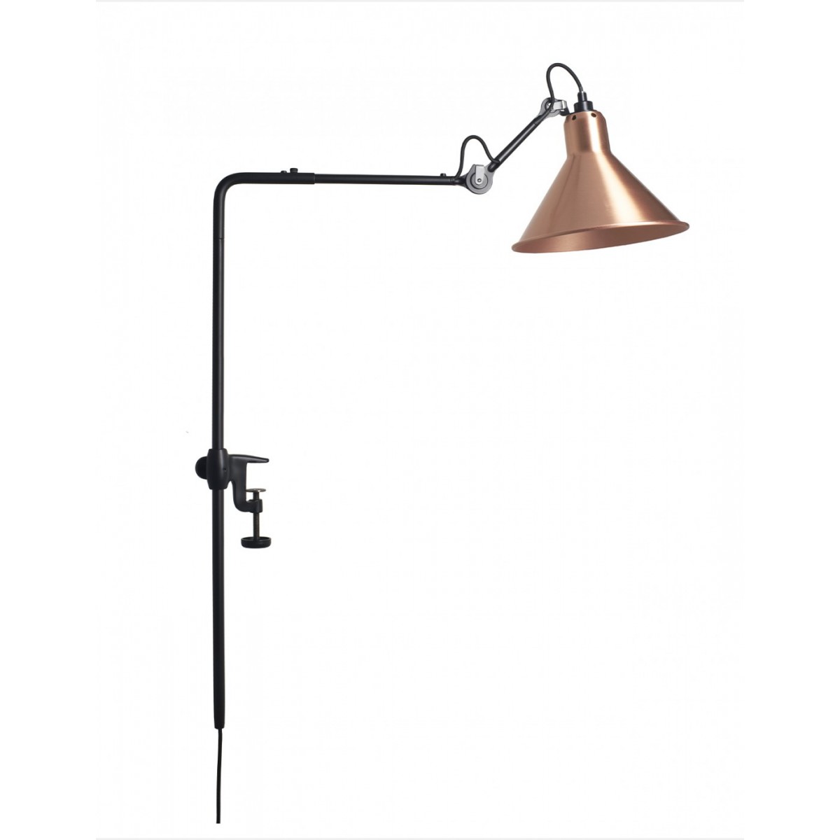 black, copper cone - Gras 226 - architect lamp