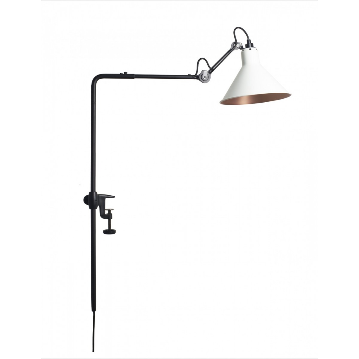 black, white-copper cone - Gras 226 - architect lamp