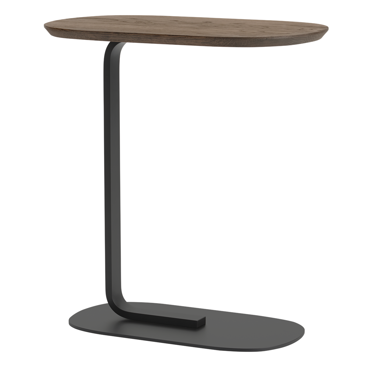 H60,5cm - solid smoked oak / black - Relate side table