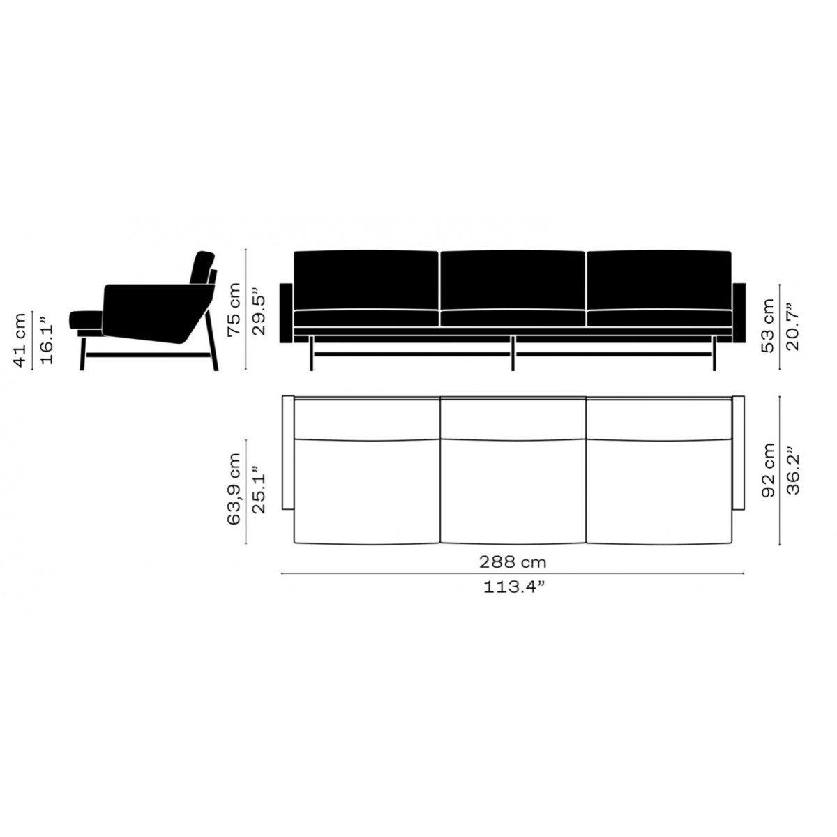 Lissoni sofa – PL113