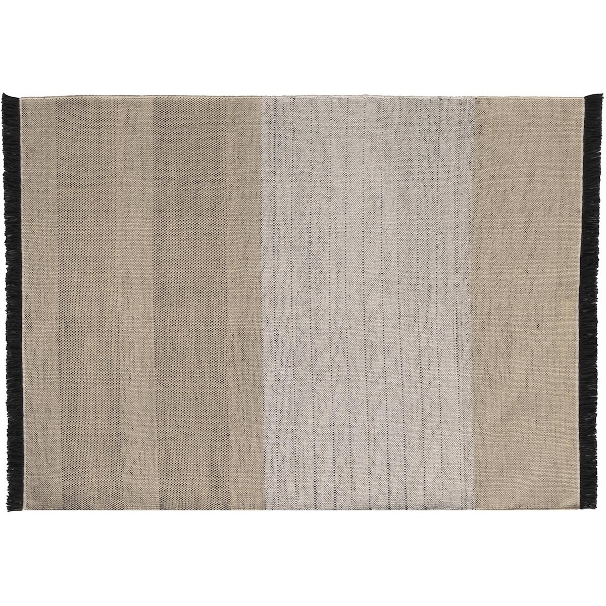 200x300cm - Tres Stripes - tapis polyéthylène - noir