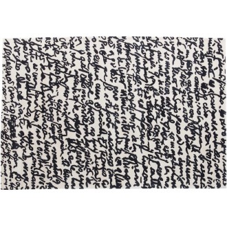 200x300cm - Manuscrit rug - Black On White collection