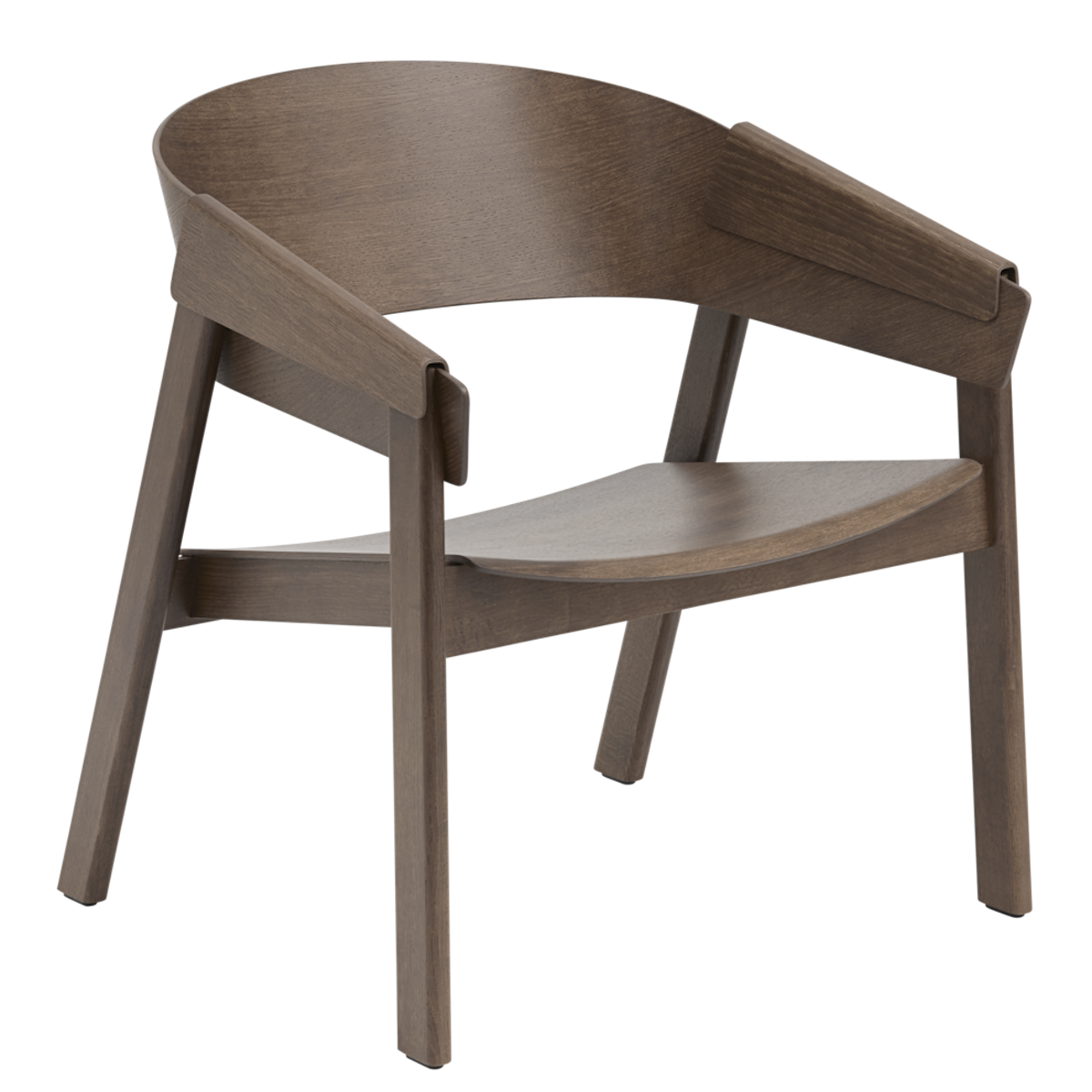 chêne teinté brun foncé - fauteuil Cover Lounge Chair