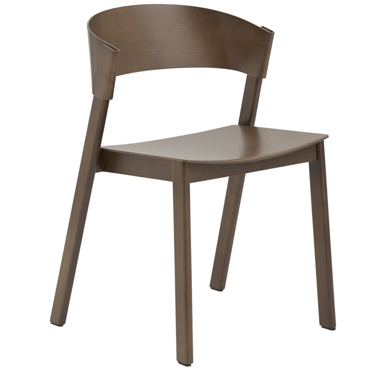 stained dark brown oak – Cover Side Chair