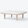 chêne huilé blanchi + marbre Bianco Carrara - table basse Fly SC4