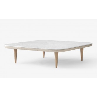 chêne huilé blanchi + marbre Bianco Carrara - table basse Fly SC11