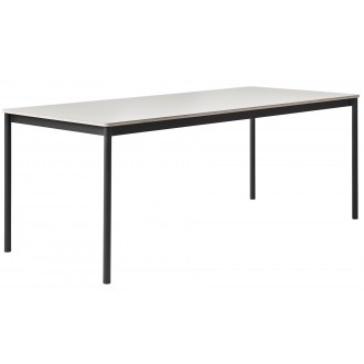 White laminate / White / Black – Base Table 140 x 80 x H73 cm