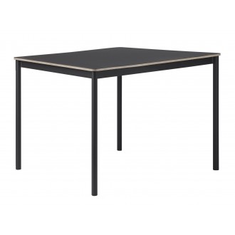 Noir (linoleum) / Bois / Noir – Table Base 140 x 80 x H73 cm