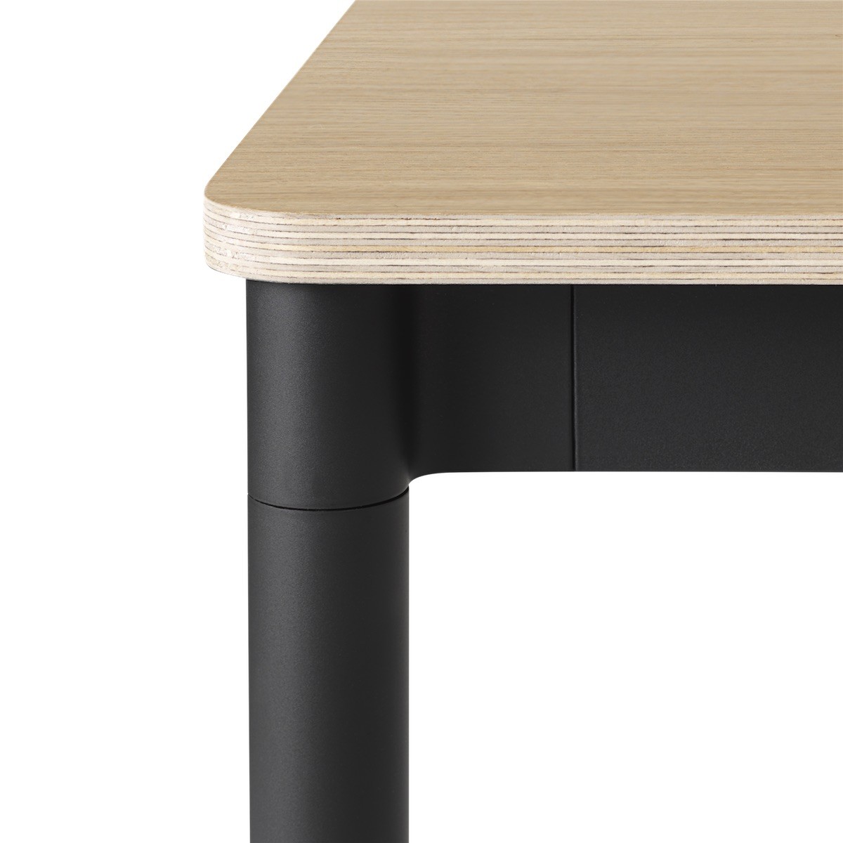 Chêne / Bois / Noir – Table Base 190 x 85 x H73 cm