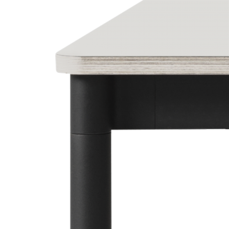White laminate / Plywood / Black – Base Table 250 x 90 x H73 cm
