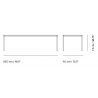 Blanc (stratifié) / Bois / Noir – Table Base 250 x 90 x H73 cm