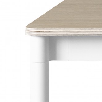 Oak / Plywood / White – Base Table 128 x 128 x H73 cm