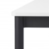 Blanc (stratifié) / Blanc / Noir – Table Base 140 x 70 x H73 cm