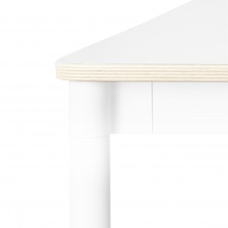 White laminate / Plywood / White – Base Table 300 X 110 X H73 cm