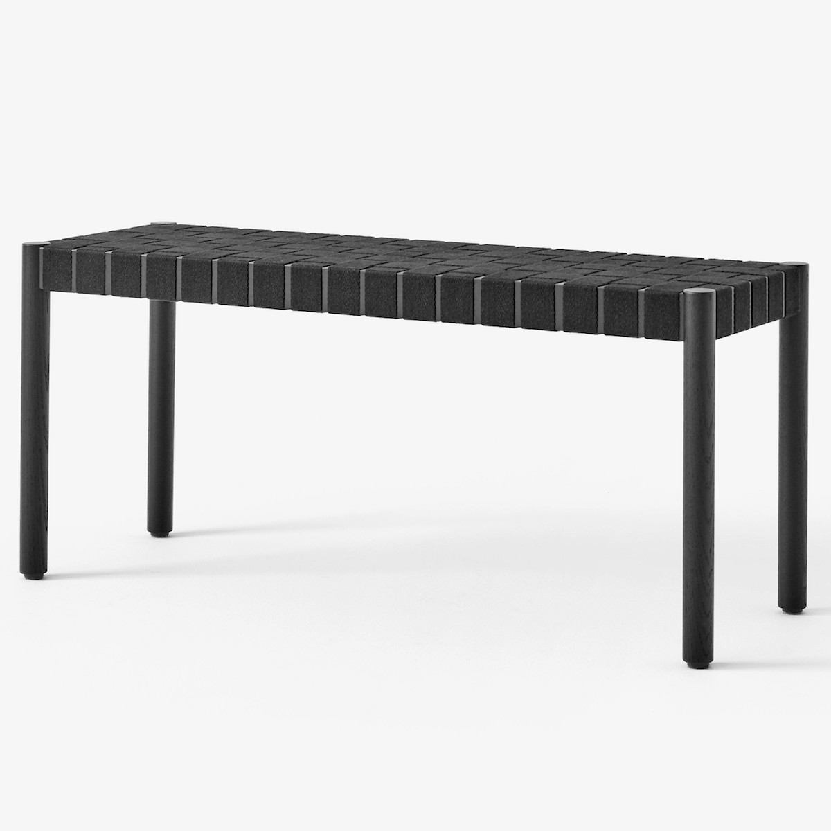 &Tradition Betty Bench 105x36xH46 cm - Black / Natural linen – OFFER