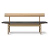 SOLD OUT Soaped oak / Max leather Black 98 – Mogensen Bench 3171