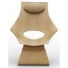 lacquered oak + Thor 325 leather neck cushion - Dream chair wood
