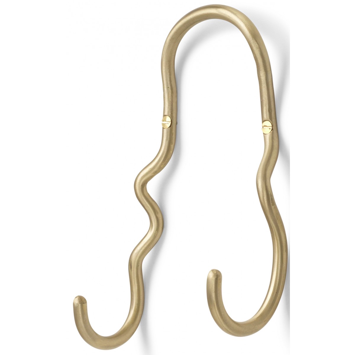double Hook - brass - Curvature