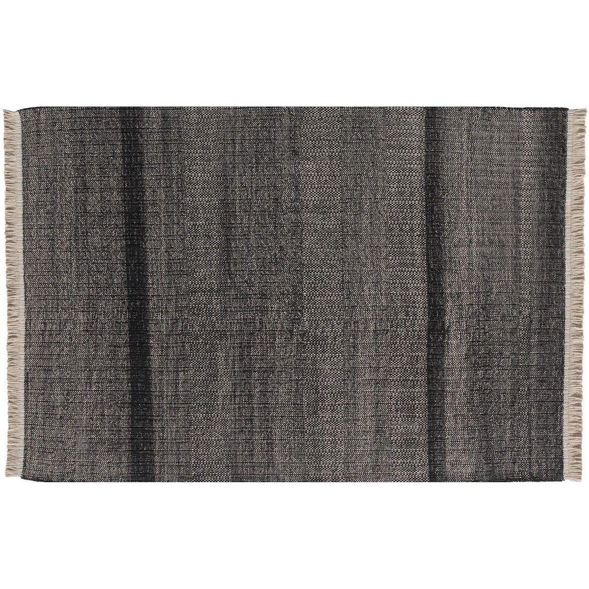 250x350cm - Tres Texture - polyethylene rug - black