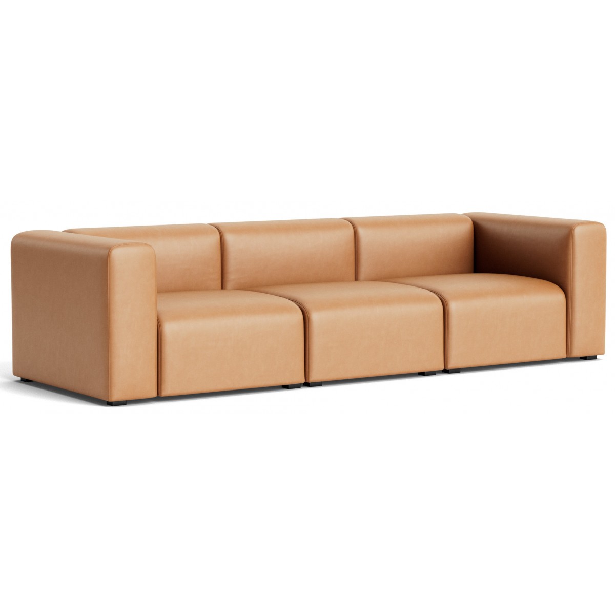 Sense nougat leather - Mags 3-seater – Comb. 1