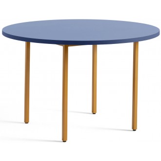 bleu / ocre - Ø120x74 cm - table TWO-COLOUR