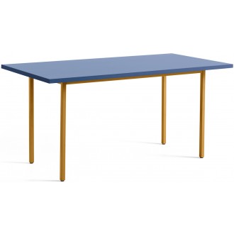 bleu / ocre - 160x82xH74 cm - table TWO-COLOUR