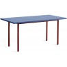 blue / maroon-red - 160x82xH74 cm - TWO-COLOUR table