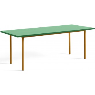 green / ochre - 200x90xH74 cm - TWO-COLOUR table