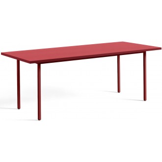 red / maroon-red - 200x90xH74 cm - TWO-COLOUR table