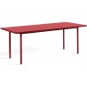 red / maroon-red - 200x90xH74 cm - TWO-COLOUR table