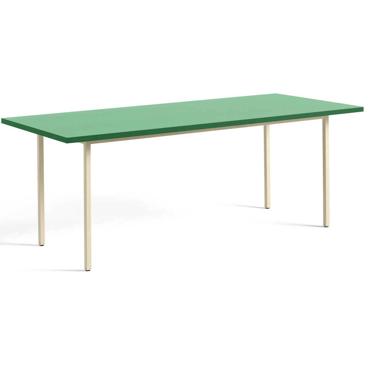 green / ivory - 200x90xH74 cm - TWO-COLOUR table