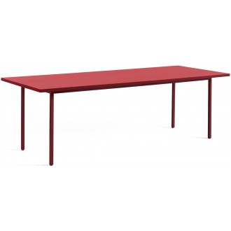 rouge / marron-rouge - 240x90xH74 cm - table TWO-COLOUR