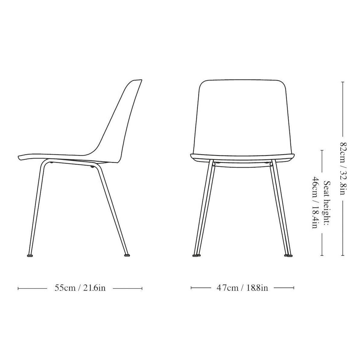 Rely chair HW8 – Re-wool 378 – set of 4