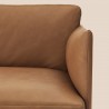 2-seater Outline sofa – Cognac Refine leather + black legs