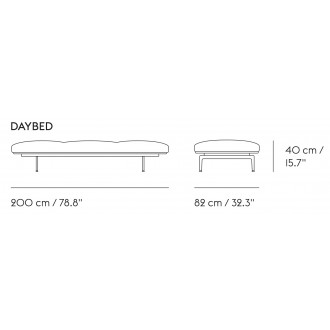 Outline daybed – Cognac Refine leather + black legs